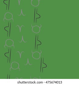 Seamless  pattern of zodiac signs. Hand drawn.