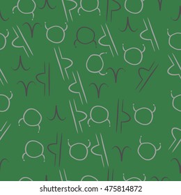 Seamless  pattern of zodiac signs. Hand drawn.