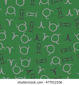 Seamless  pattern of zodiac signs. Hand drawn.