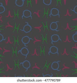Seamless pattern with zodiac signs. Hand drawn.