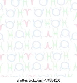 Seamless  pattern with zodiac signs. Hand drawn.