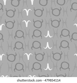 Seamless  pattern with zodiac signs. Hand drawn.