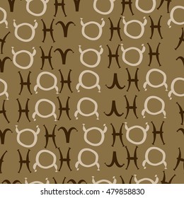 Seamless  pattern with zodiac signs. Hand drawn.
