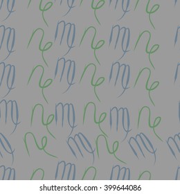 Seamless  pattern of zodiac signs motif,virgo, capricorn,object. Hand drawn.
