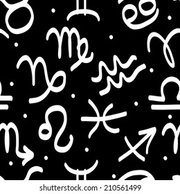 Seamless pattern with zodiac signs for your design