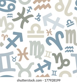 seamless pattern with zodiac symbols