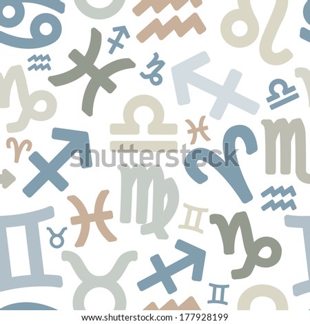 seamless pattern with zodiac symbols