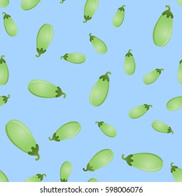 Seamless pattern with zucchini on a white background. Vector illustration.