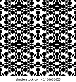 Seamless pattern.Abstract background. Polygons wallpaper. Geometrical backdrop. Hexagons, rhombuses, triangles, figures ornament. Digital paper, textile print, web design. Vector