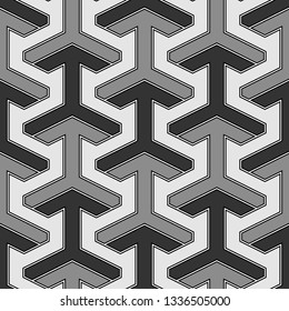 Seamless pattern.Arrows background. Folk image. Figures wallpaper. Ethnic motif. Simple ornament. Arrow shapes backdrop. Digital paper, textile print, web design, abstract