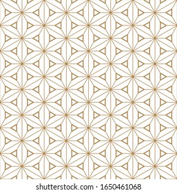 Seamless pattern.Based on Kumiko style, great design for any purposes. Japanese pattern background vector. Japanese traditional wall, shoji.Fine lines.