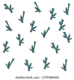 Seamless pattern.Beautifully shaped leaf graphic patterns on a white background.Vector unique bamboo texture.For printing on packaging, textiles, paper, manufacturing, wallpapers, scrapbooking
