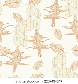 Patrón sin inconvenientes. Patrón de Navidad sin inconvenientes. Planta Decembrista de Chlumbergera. Ornamento para textiles, raspado, embalaje, papel de embalaje. Flores de invierno.