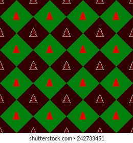 Seamless Pattern.Christmas Tree