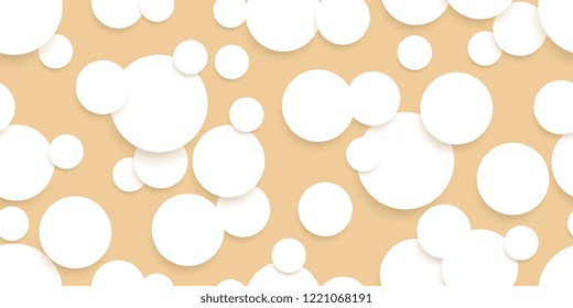 Seamless pattern.Circles of different sizes. Circles with a shadow. Creative background. Vector graphics