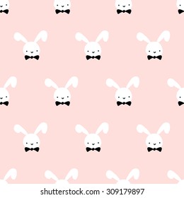 seamless pattern,cute bunny art  background design for fabric and decor