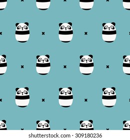 seamless pattern,cute panda art  background design for fabric and decor