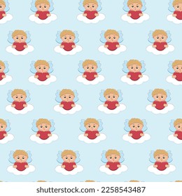 Seamless pattern.Decor for Valentine's Day. Printing on gift paper, packaging, wallpaper, clothes, textiles.