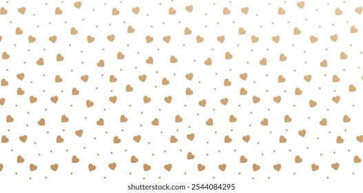 Corazones de amor abstractos sin patrón colores dorados aislados fondos blancos para tela tejida texturizada, impresión de tela, invitaciones de cumpleaños, cubiertas, papel de envolver, libros de cobertura, rellenos estampados