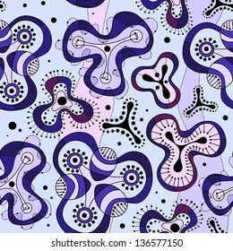 seamless patterned background with abstract elements