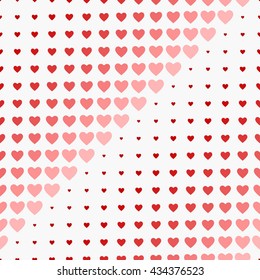 Seamless patterned heart texture. Tender pink version