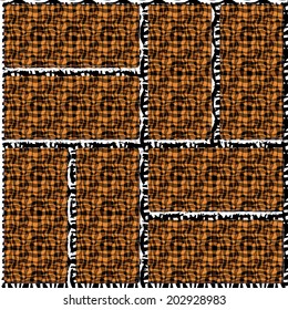 Seamless patterned texture of the frames in the form of square tiles