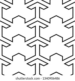 Seamless pattern.Ethnic background. Curves ornament. Linear backdrop. Geometric wallpaper. Tribal motif. Folk vector. Digital paper, textile print, web design.