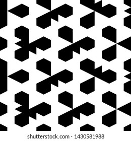 Seamless pattern.Ethnic motif. Pentagons, figures ornament. Geometrical backdrop. Abstract background. Polygons wallpaper. Digital paper, textile print, web design. Vector.