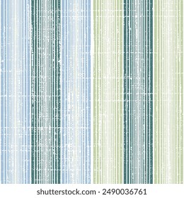 Seamless Pattern.farmhouse style stripes texture. Woven linen cloth pattern background. weave fabric Monochrome slub fabric Textured blue, green vertical Stripe Gradient effect texture.