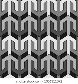Seamless pattern.Figures wallpaper. Arrows, parallelograms background. Ethnic motif. Simple ornament. Arrow, quadrangular shapes backdrop. Digital paper, textile print, web design, abstract