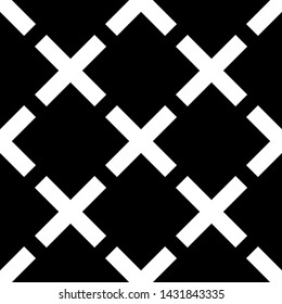 Seamless pattern.Folk ornament. Crosses background. Cross shapes wallpaper. Ethnic motif. Tribal vector. Mosaics backdrop. Digital paper, web design, textile print, abstract.