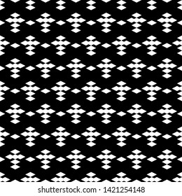Seamless pattern.Folk wallpaper. Rhombuses, figures ornament. Ethnic motif. Simple shapes background. Geometric backdrop. Digital paper, textile print, web design, abstract