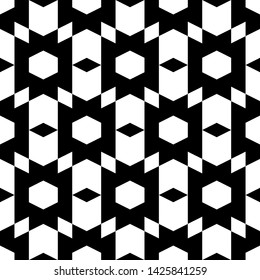 Seamless pattern.Geometrical backdrop. Hexagons, rhombuses, figures ornament. Abstract background. Polygons wallpaper. Digital paper, textile print, web design. Vector.