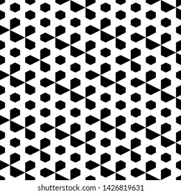 Seamless pattern.Geometrical backdrop. Hexagons, trapeziums, pentagons ornament. Abstract background. Polygons wallpaper. Digital paper, textile print, web design. Vector