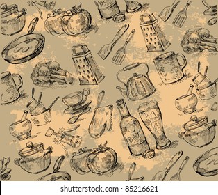 seamless pattern-hand drawn