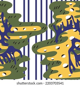 Seamless pattern.Hand and drawn texture. Abstract contemporary modern trendy vector illustration. 