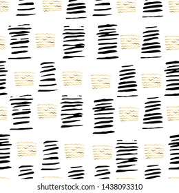 seamless pattern,ink ,brush,prints ,lines ,vector, gold