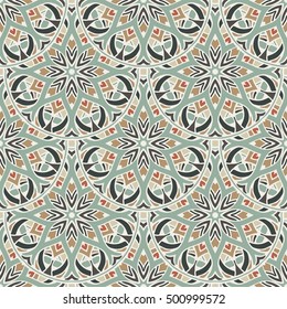 Seamless pattern.lace Vintage decorative ornament. Hand drawn background. Islamic round pattern ottoman motifs.