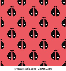 seamless pattern,lady bug art  background design for fabric and decor