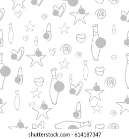  Seamless pattern,objects . Hand drawn.