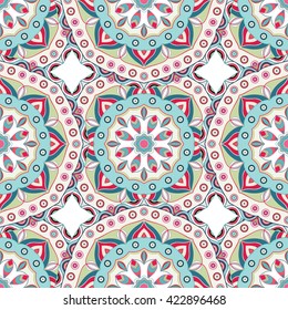 Seamless pattern.Ornamental background for cards, invitations, web pages. Islam, Arabic, Indian, turkish, pakistan, chinese, ottoman motifs.