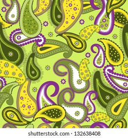Seamless pattern.Paisley colorful background.Vector illustration
