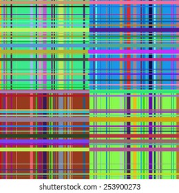 seamless pattern,reminiscent of a Scottish fabric made in colorful tones