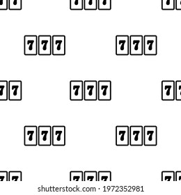 Seamless patterns 777, isolated on white background.