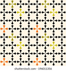 Seamless patterns with abstract decorative ornament. Vector illustration.