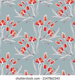 Seamless patterns . Abstract floral background. Colorful design for textiles, wallpapers, prints, fabrics, packaging. Vector graphic