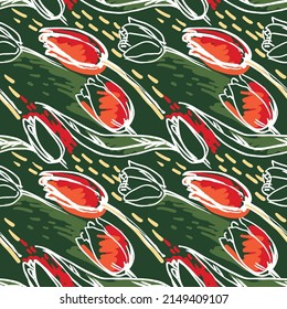 Seamless patterns . Abstract floral background. Colorful design for textiles, wallpapers, prints, fabrics, packaging. Vector graphic