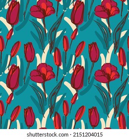 Seamless patterns . Abstract floral background. Colorful design for textiles, wallpapers, prints, fabrics, packaging. Vector graphic