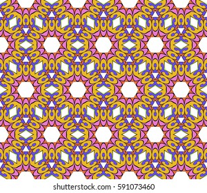 seamless patterns, abstract floral geometric texture. Ornament for interior design, greeting cards, birthday or wedding invitations, paper print. Ethnic background in east style.