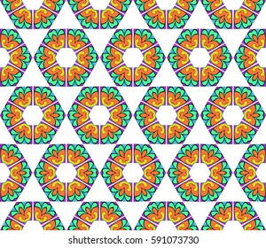 seamless patterns, abstract floral geometric texture. Ornament for interior design, greeting cards, birthday or wedding invitations, paper print. Ethnic background in east style.